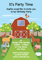 farmyard birthday party invitations