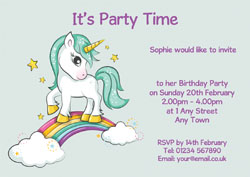 magical unicorn party invitations