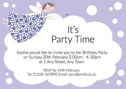 flying fairy party invitations