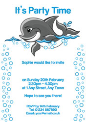 dolphin party invitations