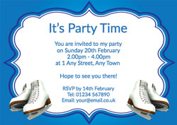 ice skates party invitations
