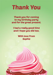cupcake thank you cards