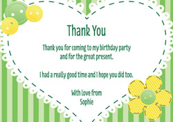 white heart thank you cards