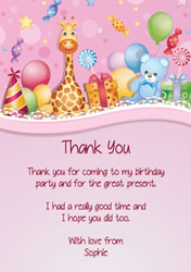 balloons and gifts thank you cards