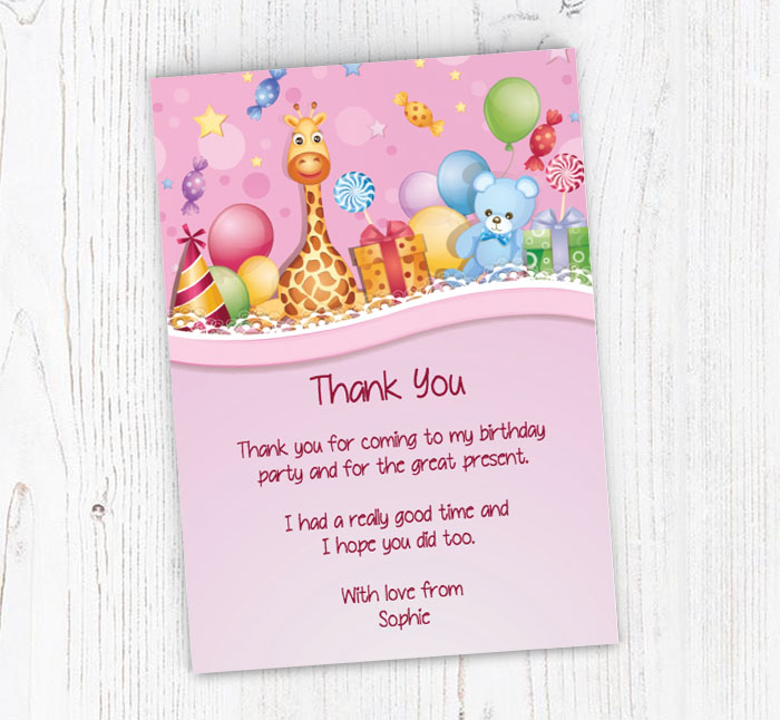balloons and gifts thank you cards