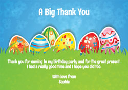 easter egg hunt thank you cards