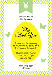 yellow easter egg thank you cards