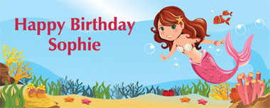 mermaid party banner