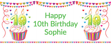 10th birthday party banner