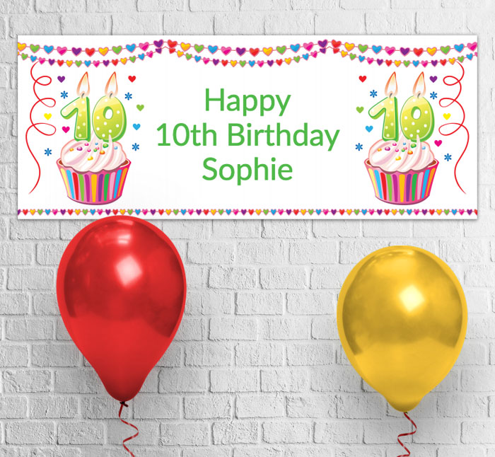 10th birthday party banner
