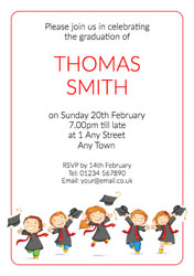 leaping graduates party invitations