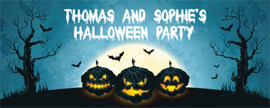 spooky pumpkins party banner