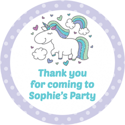 unicorn rainbow party stickers
