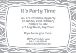 silver foil leopard skin invitations