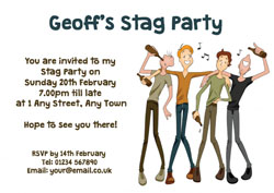 four stags a singing invitations