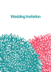 chrysanthemums wedding invitations
