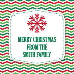 green and red stripes christmas card