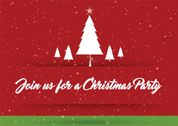 white christmas trees invitations