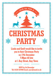 christmas trees border invitations