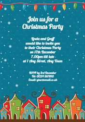 christmas town party invitations