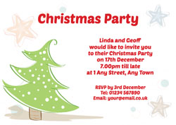 cartoon christmas tree invitations