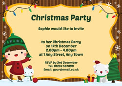 girl and dog party invitations